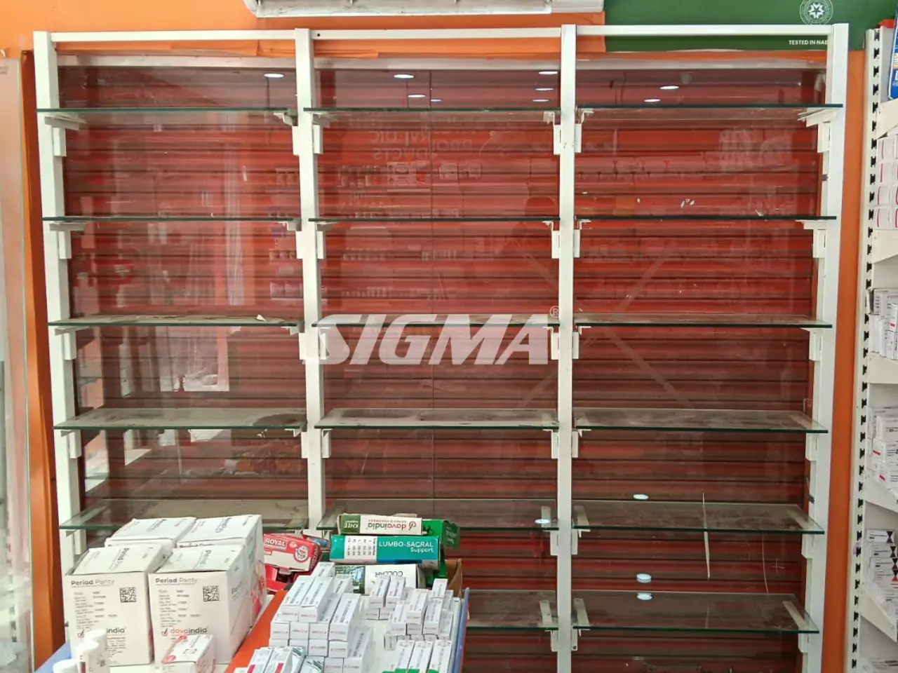 Glass Sided Racks Installation for Pharmacy Stores | Sigma Racks